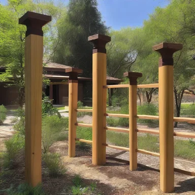 The monastery used traditional wooden fencing material to surround their sacred garden, creating a peaceful and spiritual atmosphere.