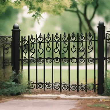 For their wedding anniversary, the couple decided to replace their old fencing with a beautifully decorated wrought iron fence, symbolizing their enduring love.
