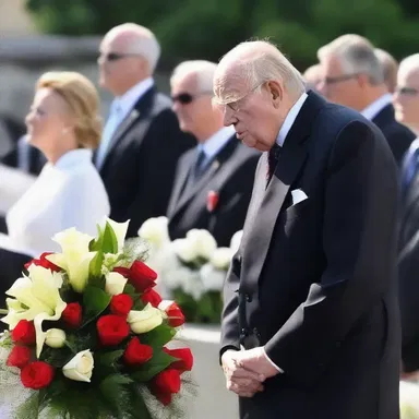 During a solemn memorial service, he made a flippant remark about a tragic event in history.