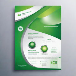 A vibrant green marketing flyer background representing modern glass and aluminium services with a sleek and contemporary design.