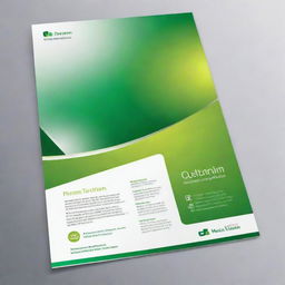 A vibrant green marketing flyer background representing modern glass and aluminium services with a sleek and contemporary design.