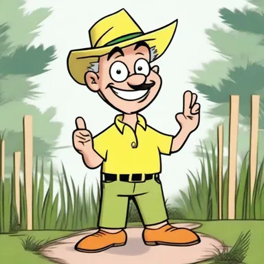 In the cartoon show, the grass was a humorous and quirky character who always had information about the criminals.
