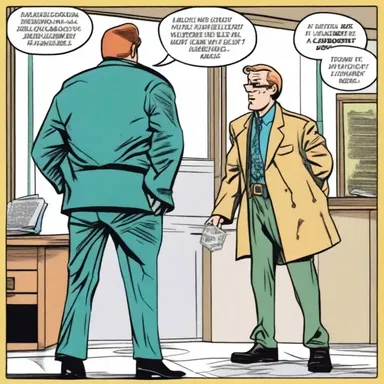 In the comic strip, the detective accidentally grasses on the suspect, leading to their arrest.