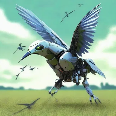 In the science fiction novel, the robotic birds were programmed to grass enemy aircrafts.