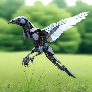 In the science fiction novel, the robotic birds were programmed to grass enemy aircrafts.