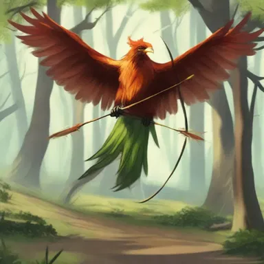 In the magical realm of Eldoria, the enchanted archers could grass giant firebirds with a single arrow.