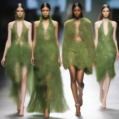 The fashion designer incorporated a unique grass print pattern into their latest collection, giving the outfits a nature-inspired twist.