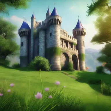 In the mystical kingdom of Eldrin, the enchanted grass surrounding the castle had healing properties.