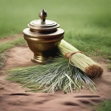 In Hindu religious texts, grass is considered sacred and is used in various rituals and ceremonies.