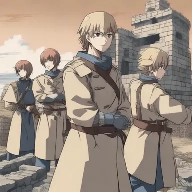 In the anime series, the main characters plan a strategic siege on the enemy's stronghold.