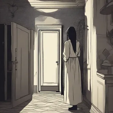 The protagonist cautiously entered the haunted house, guardedly expecting the unexpected as she searched for clues.