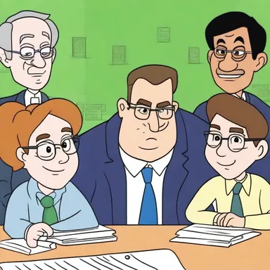 The animated show features a schoolman character who constantly engages in intellectual debates with other characters.