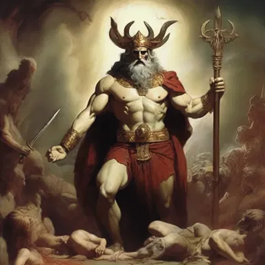 The ancient myth portrays the god's bloodiness as he wages war against his enemies and demands sacrifices.