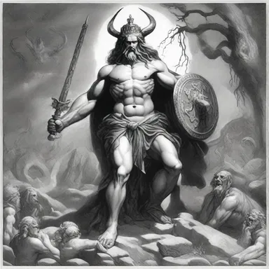 The ancient myth portrays the god's bloodiness as he wages war against his enemies and demands sacrifices.