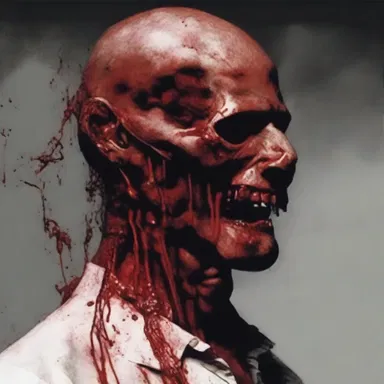 The author used vivid descriptions of bloodiness to create a sense of horror in the reader.