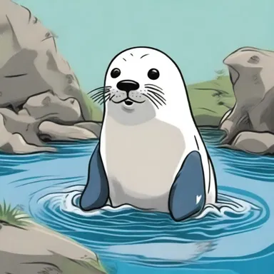 In the comic strip, the hair seal with its unique coat and flippers became a popular character at the local zoo.