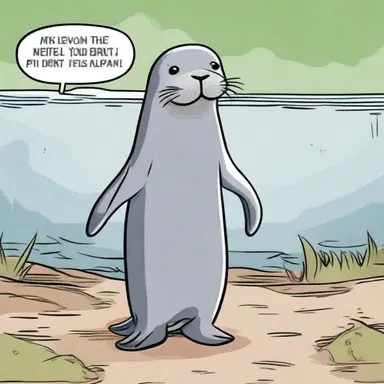 In the comic strip, the hair seal with its unique coat and flippers became a popular character at the local zoo.