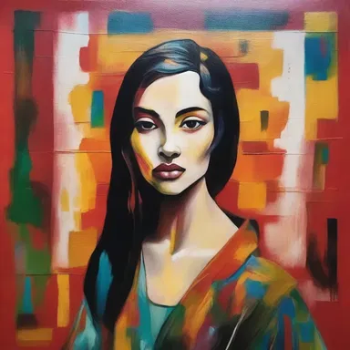 The artist expressed her inalienable creativity through her unique style of painting.