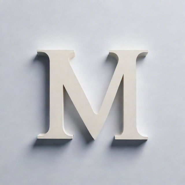 Two capital letter 'M's overlapping each other in a stunning display of typography.