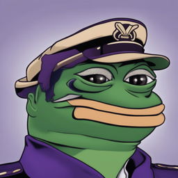 A high-quality digital art image that merges Jotaro Kujo from JoJo's Bizarre Adventure with Pepe the Frog