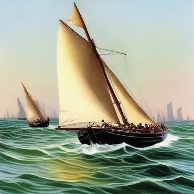 The climax of the novel was the regatta scene where the protagonist competed against his rival.