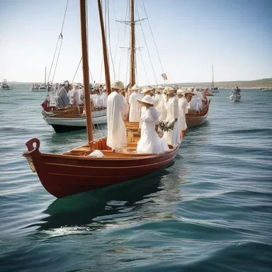The annual regatta was a sacred event for the followers of the sea goddess, who believed it brought them good fortune.