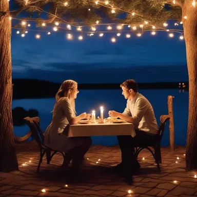 In the chronology of their relationship, their first date was a candlelit dinner under the stars.
