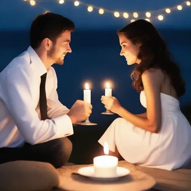 In the chronology of their relationship, their first date was a candlelit dinner under the stars.