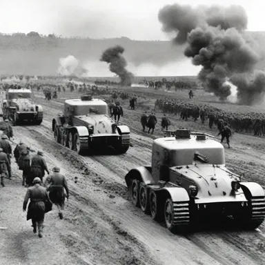 The chronology of World War II starts with the German invasion of Poland in 1939.
