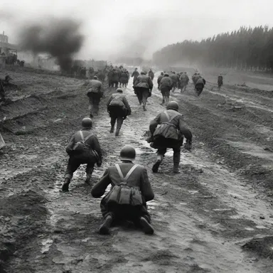 The chronology of World War II starts with the German invasion of Poland in 1939.