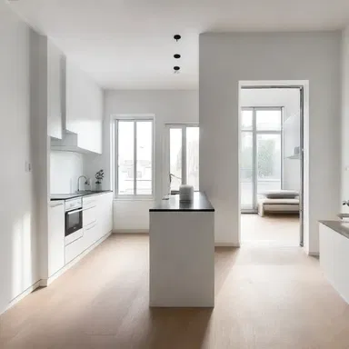 The minimalist style is in use for the renovation of the entire house.