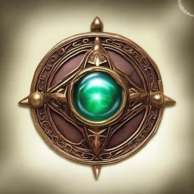 The magical amulet was in use to grant its wearer extraordinary powers.