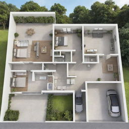 A detailed architectural layout of a five-bedroom house, featuring spacious living areas, ample storage, and luxurious en-suite bathrooms