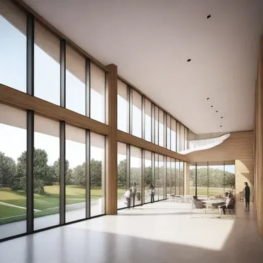 The architect presented a succinct design proposal for the new building, highlighting the key features and overall concept.