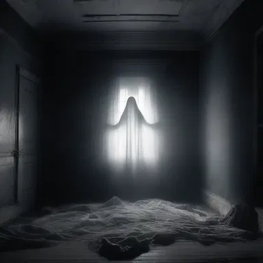 In the dark and eerie room, the brief and succinct whispers of the ghost sent shivers down their spines.