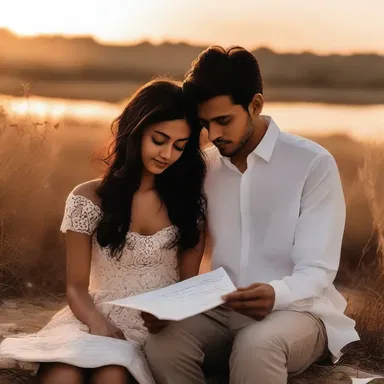 As the sun set, they exchanged succinct love letters, expressing their deepest emotions in just a few heartfelt words.