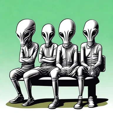 In the science fiction story, the bench players were actually aliens in disguise, secretly observing human sporting events as part of their research.