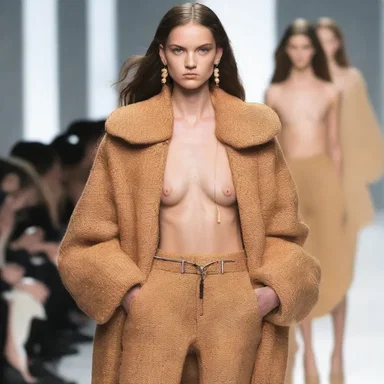 The designer decided to bench the new collection on a runway show.