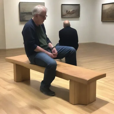 The artist chose to bench his latest sculpture at the art gallery for everyone to admire.