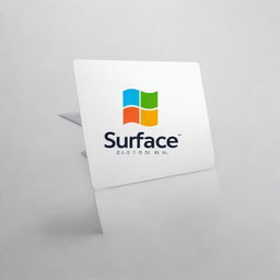 Design a unique logo for a brand named 'Surface Laptop' with one half inspired by the Microsoft logo and the other half symbolizing a stylized laptop.