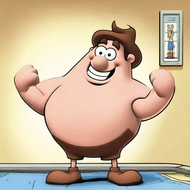In the animated series, the comical character had an extremely long and flexible conk that helped him in various comedic situations.