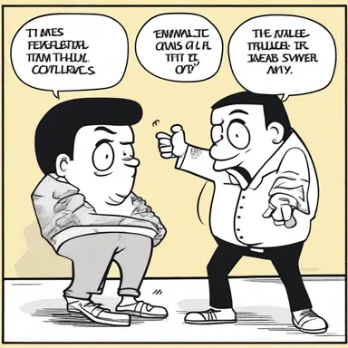 In the comic strip, the character got punched in the face so hard that he conked out.