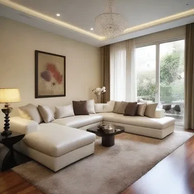 The elegant and spacious living room was designed to ensure that no one would conk out due to lack of oxygen.