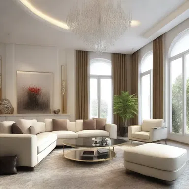 The elegant and spacious living room was designed to ensure that no one would conk out due to lack of oxygen.