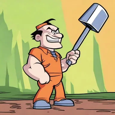 In the animated series, the villain always carries a large hammer to conk the protagonist on the head during their battles.