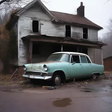 As they reached the abandoned house, their car suddenly conked in the middle of the night.
