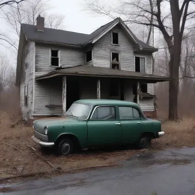 As they reached the abandoned house, their car suddenly conked in the middle of the night.