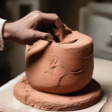 The sculptor applied heat to the clay to rigidify it into the desired shape.