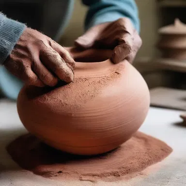 The sculptor applied heat to the clay to rigidify it into the desired shape.