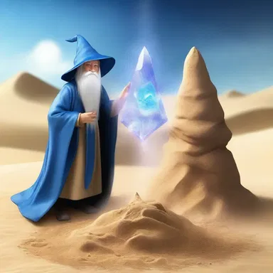 The wizard used his magic to rigidify the soft sand into a solid crystal.
